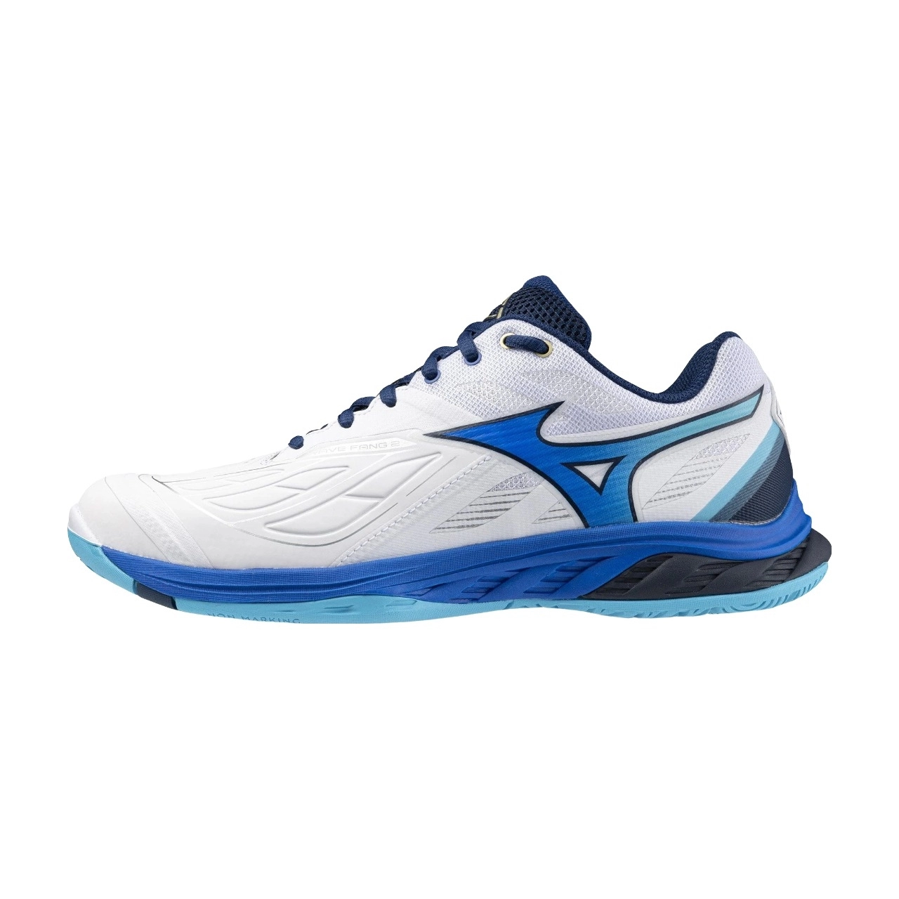 Giày Cầu Lông Mizuno Wave Fang 2 - Trắng Xanh Chính Hãng